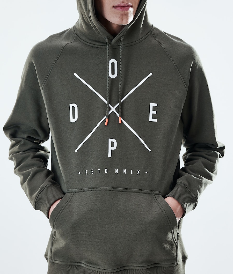 Dope Daily 2X-UP Hoodie Herren Olivgrün Grün | 104-PRQJOI