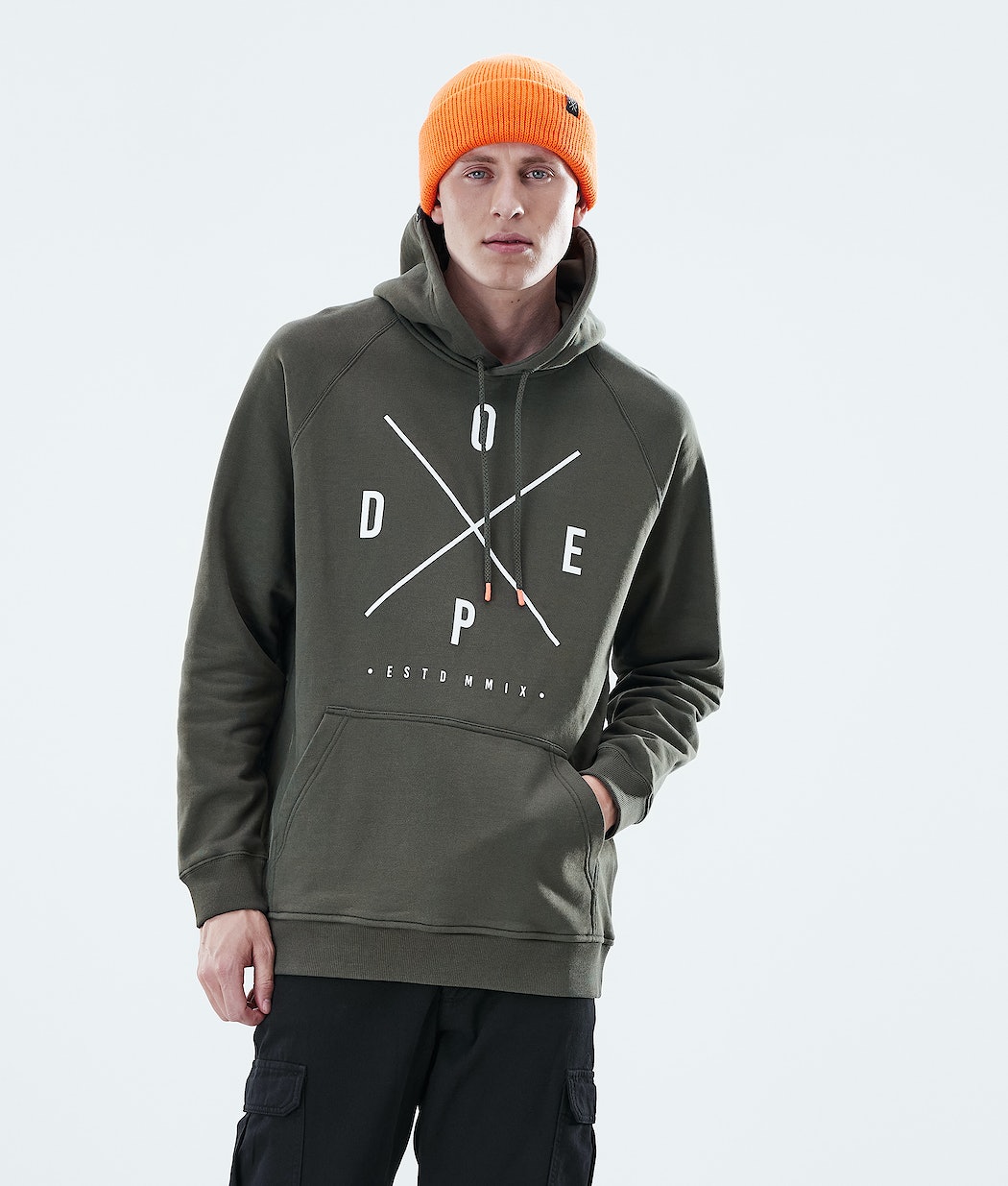 Dope Daily 2X-UP Hoodie Herren Olivgrün Grün | 104-PRQJOI