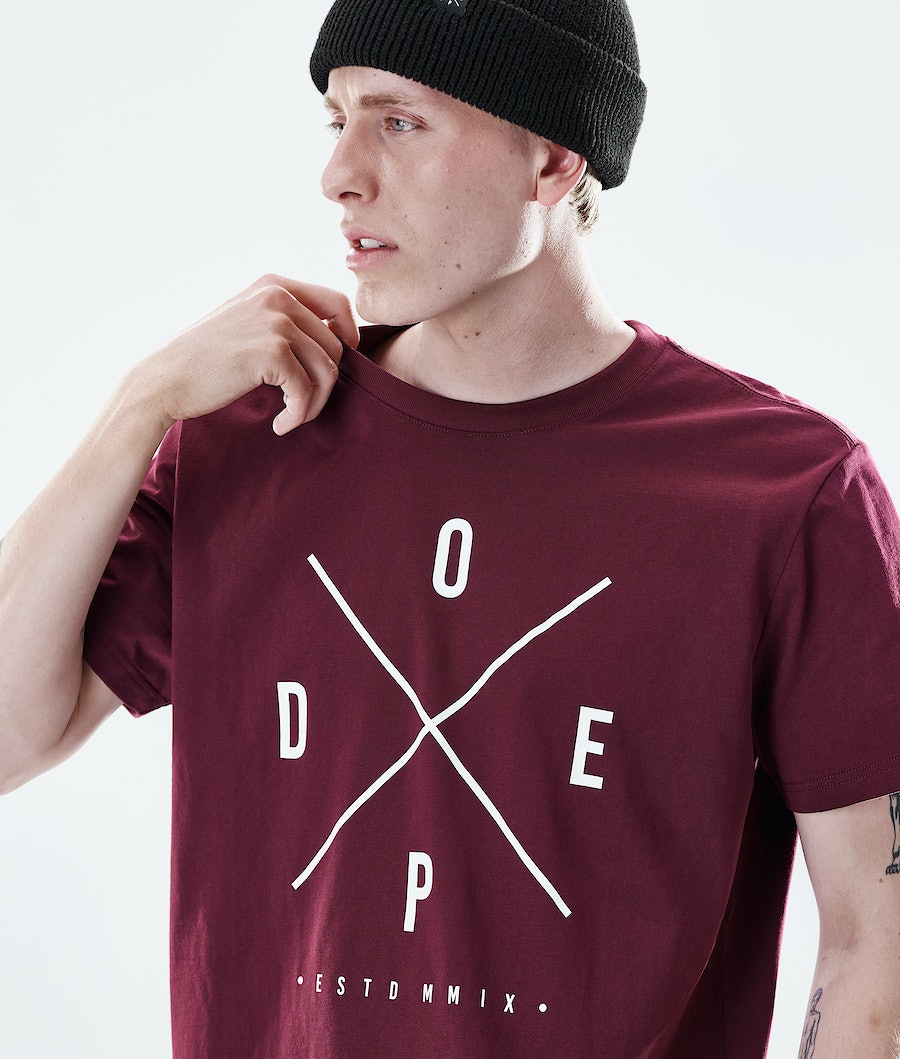 Dope Daily 2X-UP T-Shirts Herren Bordeaux | 649-KZNAFQ