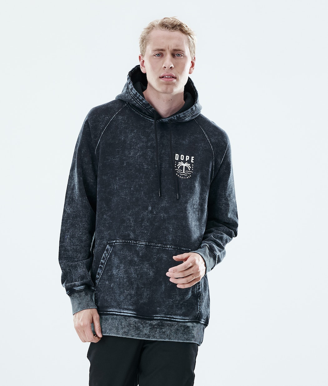 Dope Daily Palm Hoodie Herren Schwarz | 140-EHVIZA