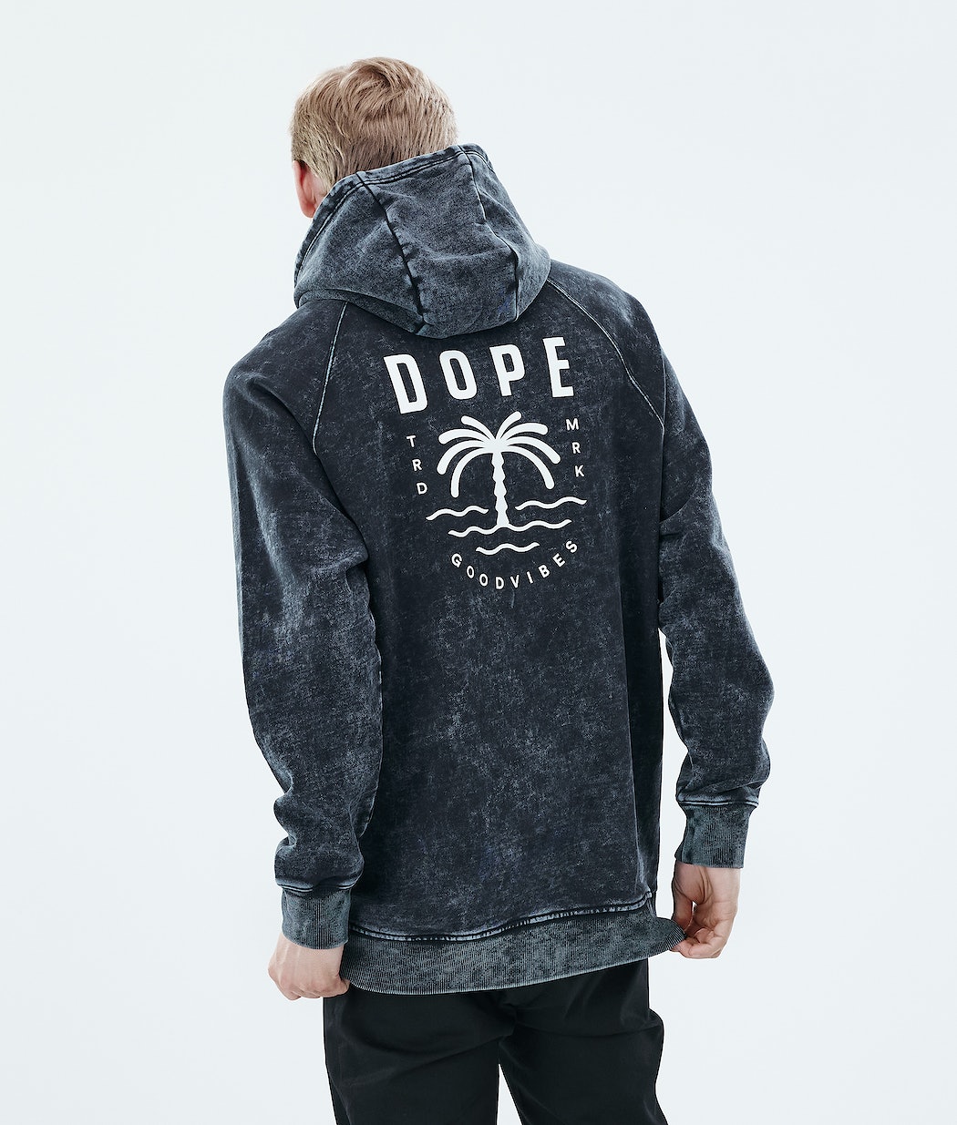 Dope Daily Palm Hoodie Herren Schwarz | 140-EHVIZA