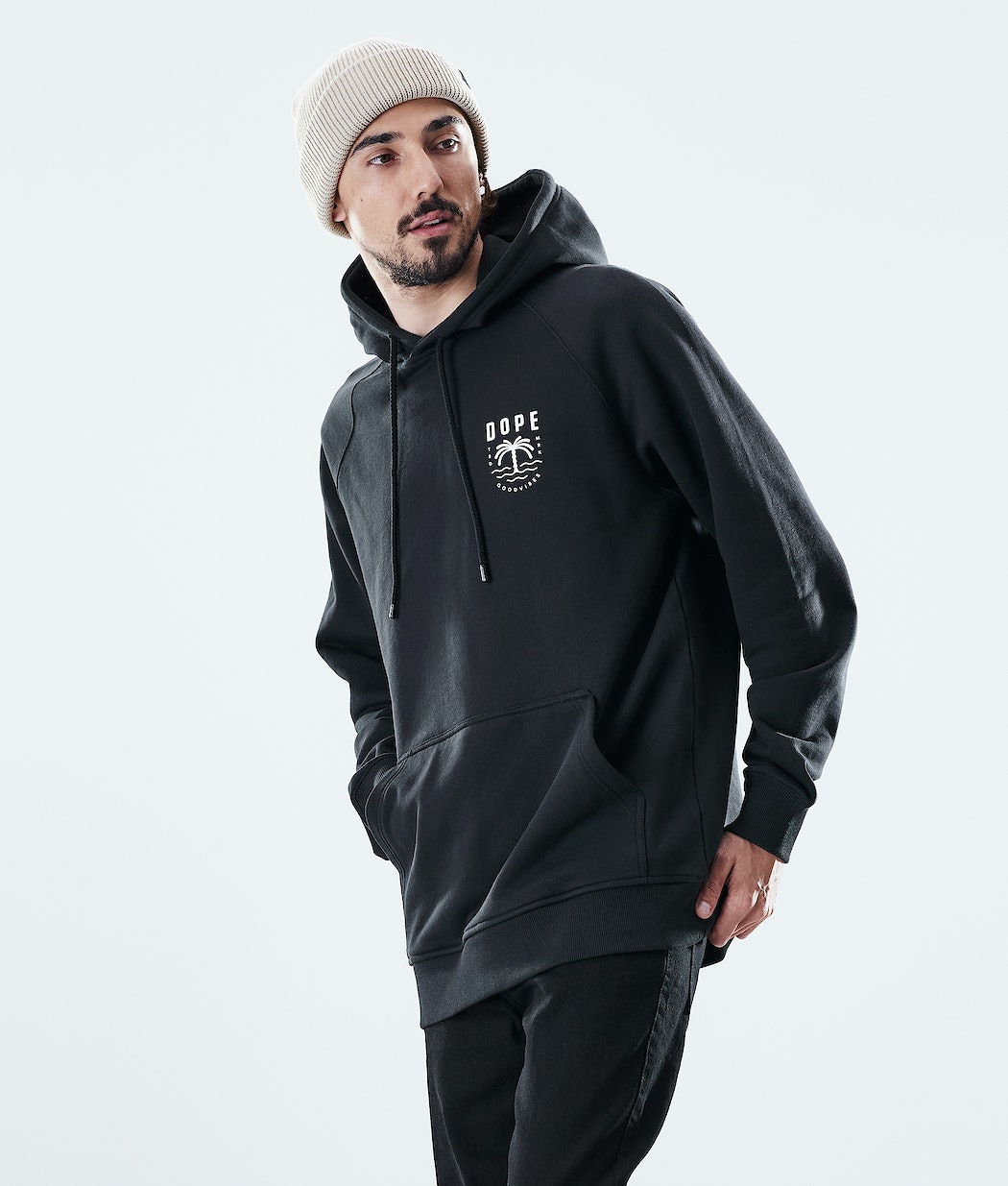 Dope Daily Palm Hoodie Herren Schwarz | 934-RILHZU