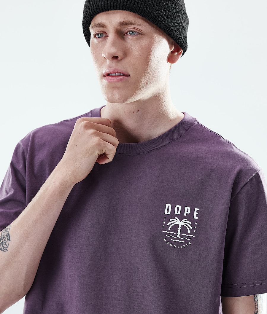 Dope Daily Palm T-Shirts Herren Lila | 710-RNQVUF