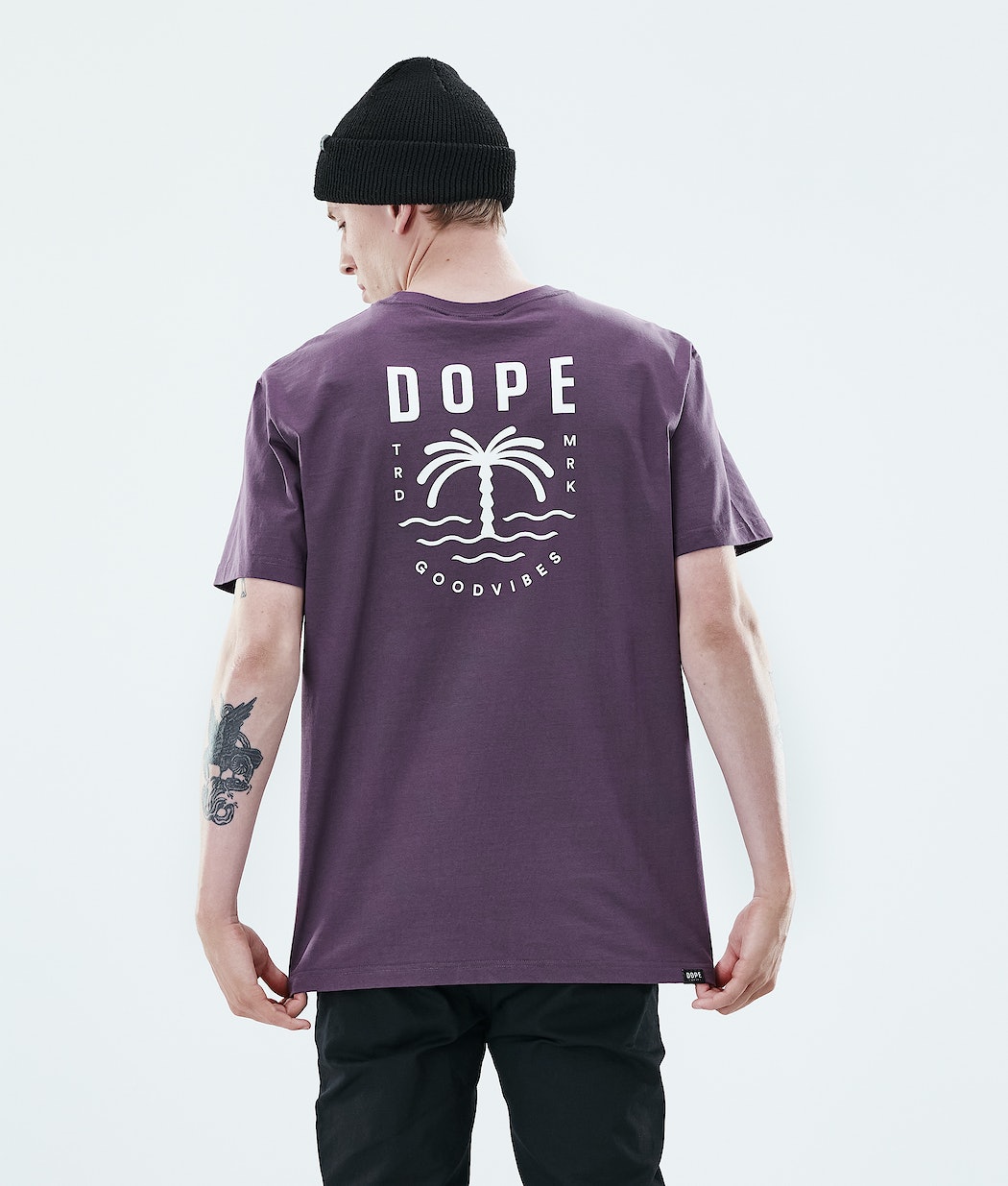Dope Daily Palm T-Shirts Herren Lila | 710-RNQVUF