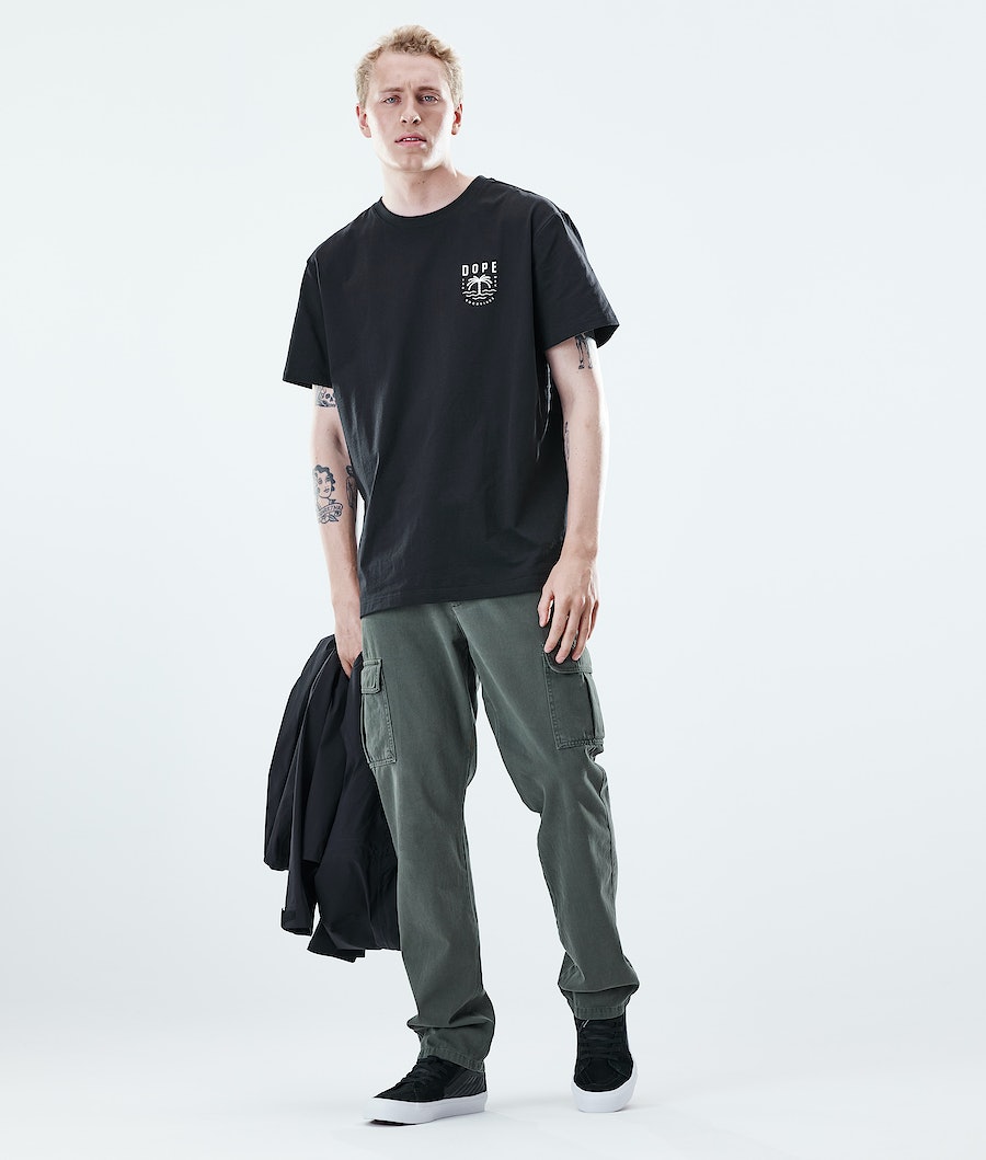 Dope Daily Palm T-Shirts Herren Schwarz | 093-DKRNGP