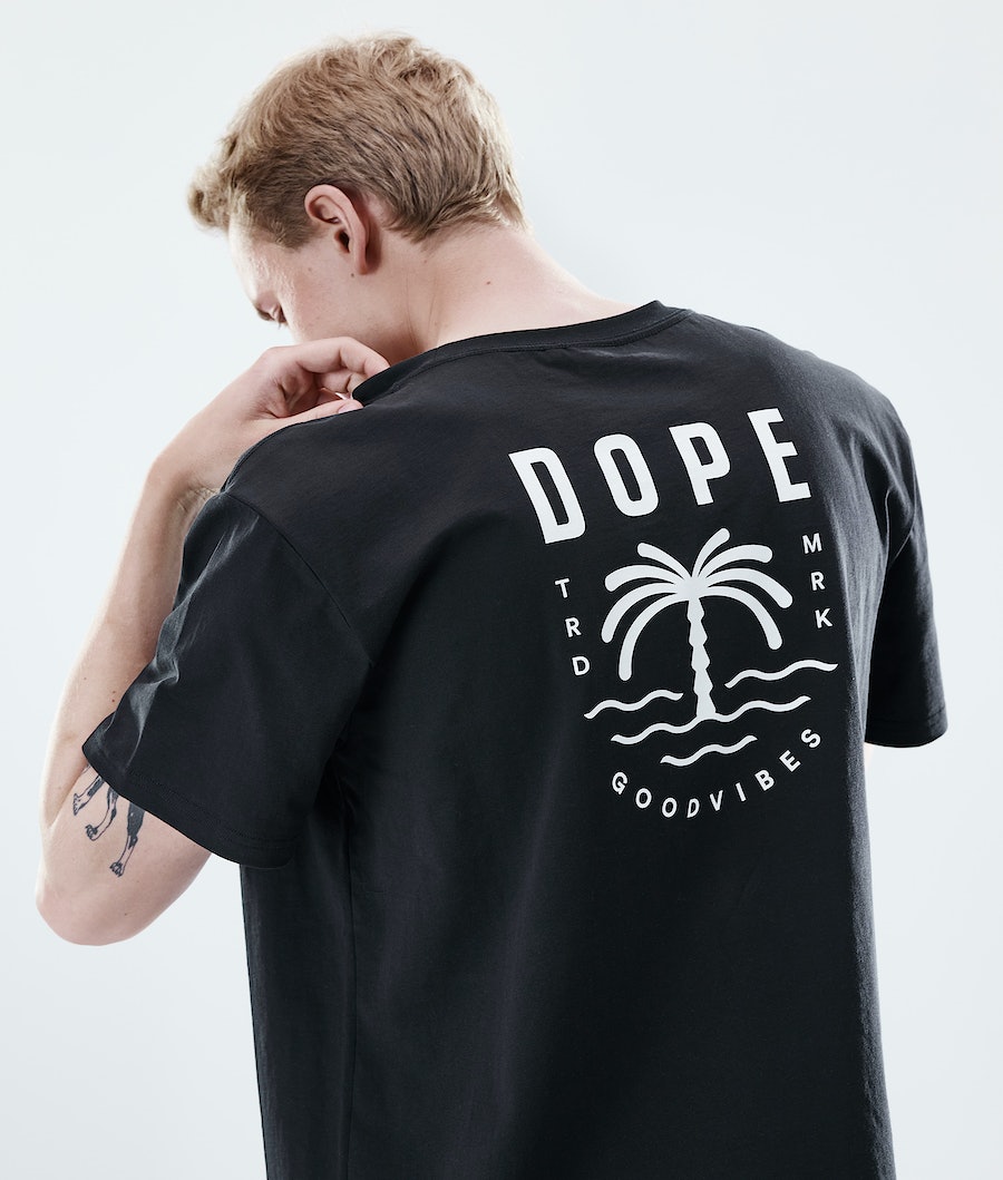 Dope Daily Palm T-Shirts Herren Schwarz | 093-DKRNGP