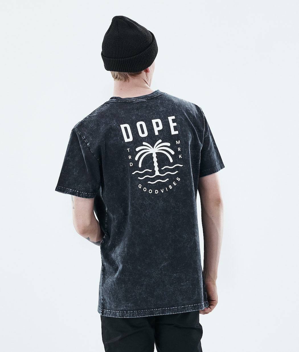 Dope Daily Palm T-Shirts Herren Schwarz | 698-NFCVWI