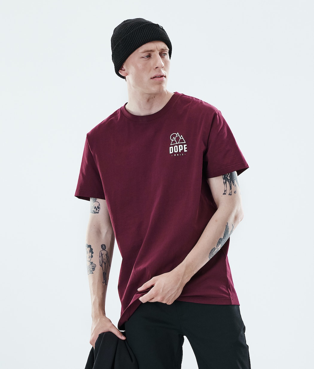 Dope Daily Rise T-Shirts Herren Bordeaux | 426-RCFLYT