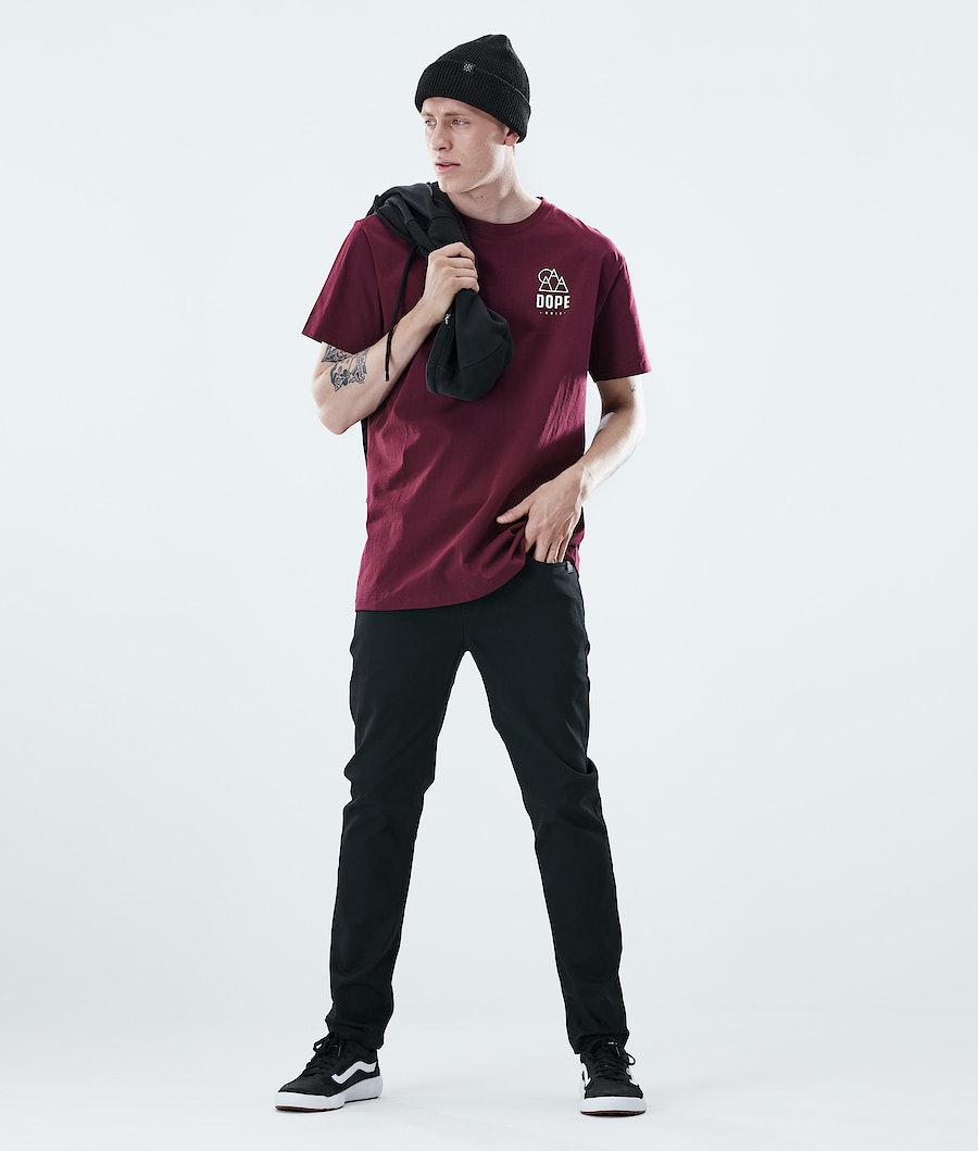 Dope Daily Rise T-Shirts Herren Bordeaux | 426-RCFLYT