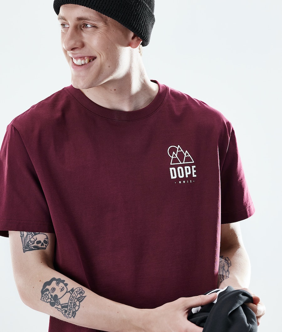 Dope Daily Rise T-Shirts Herren Bordeaux | 426-RCFLYT