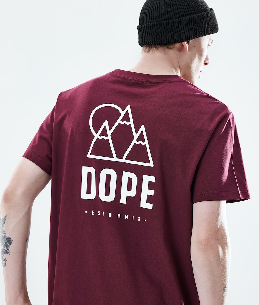 Dope Daily Rise T-Shirts Herren Bordeaux | 426-RCFLYT