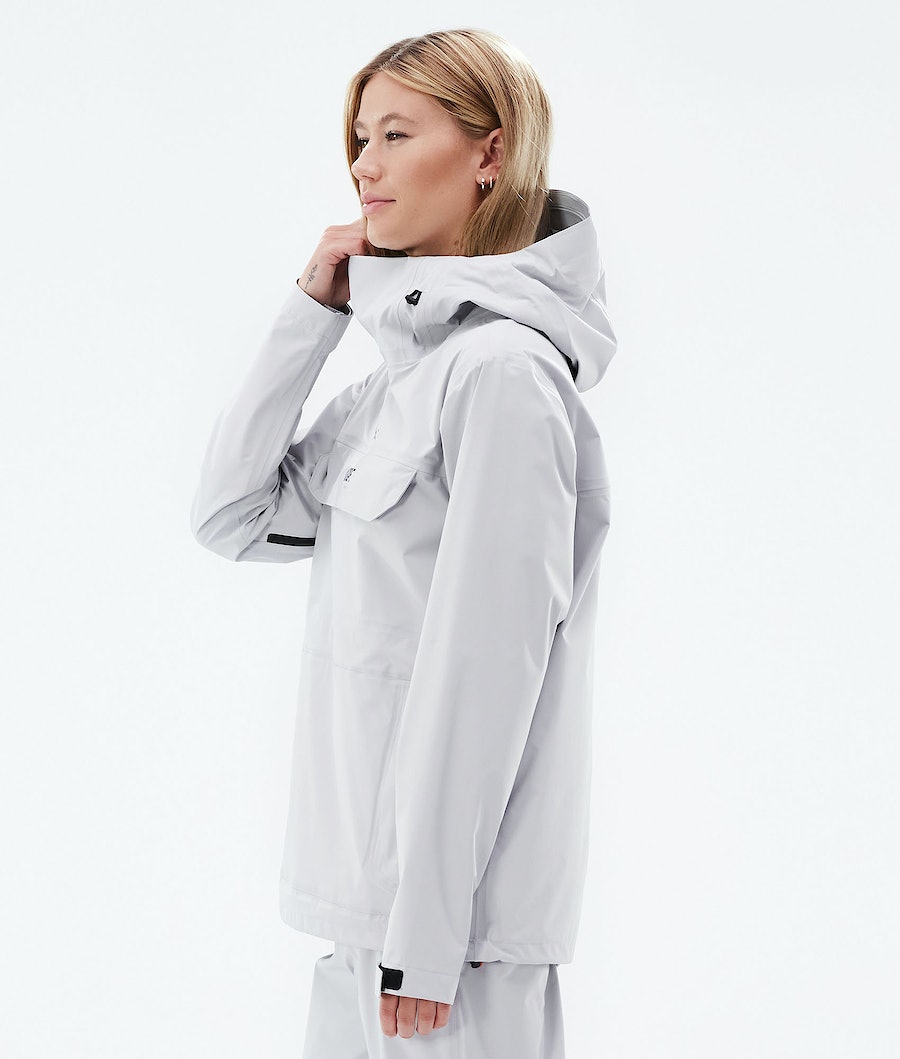 Dope Downpour W Regenjacke Damen Hellgrau | 674-BILZXC