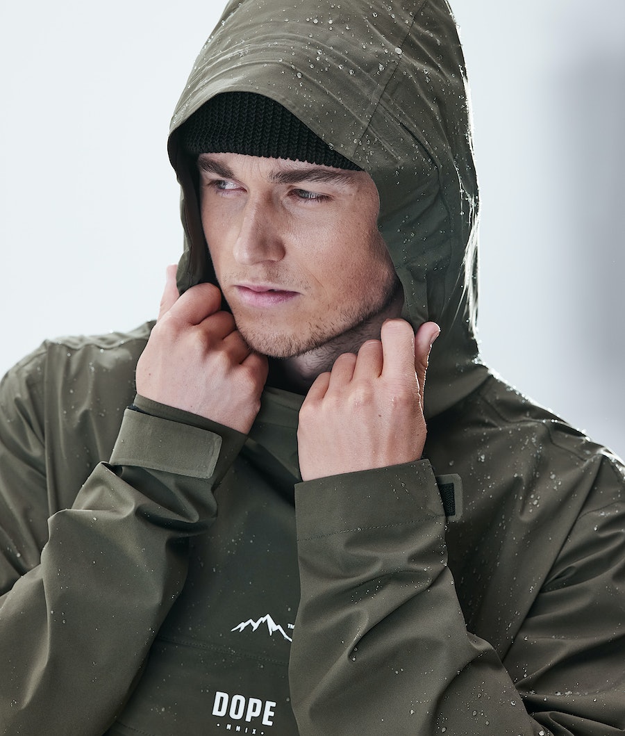 Dope Drizzard Regenjacke Herren Olivgrün Grün | 038-PZENGK