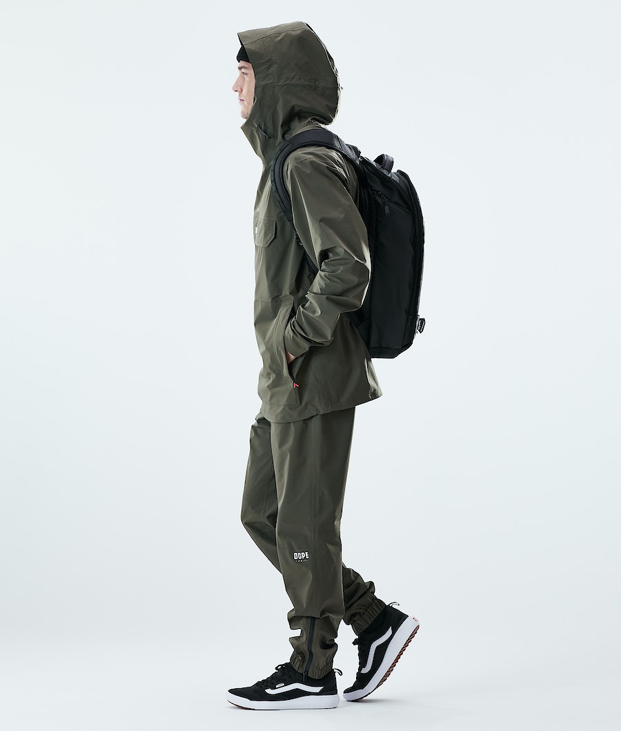 Dope Drizzard Regenjacke Herren Olivgrün Grün | 038-PZENGK