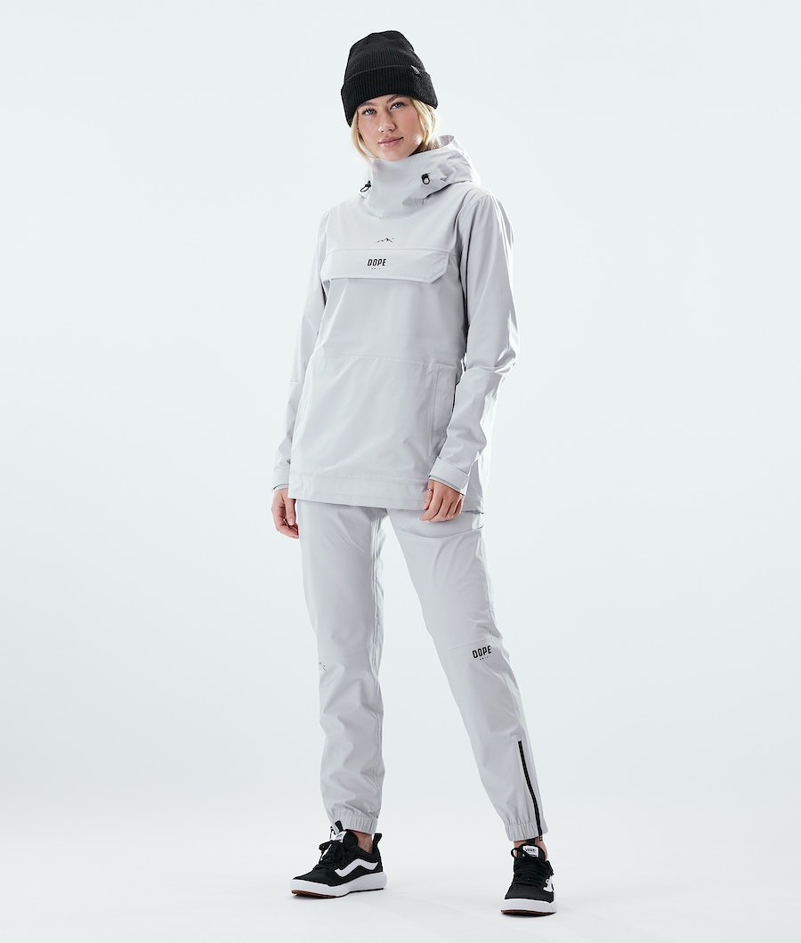 Dope Drizzard W Regenjacke Damen Hellgrau | 105-RSZNLD