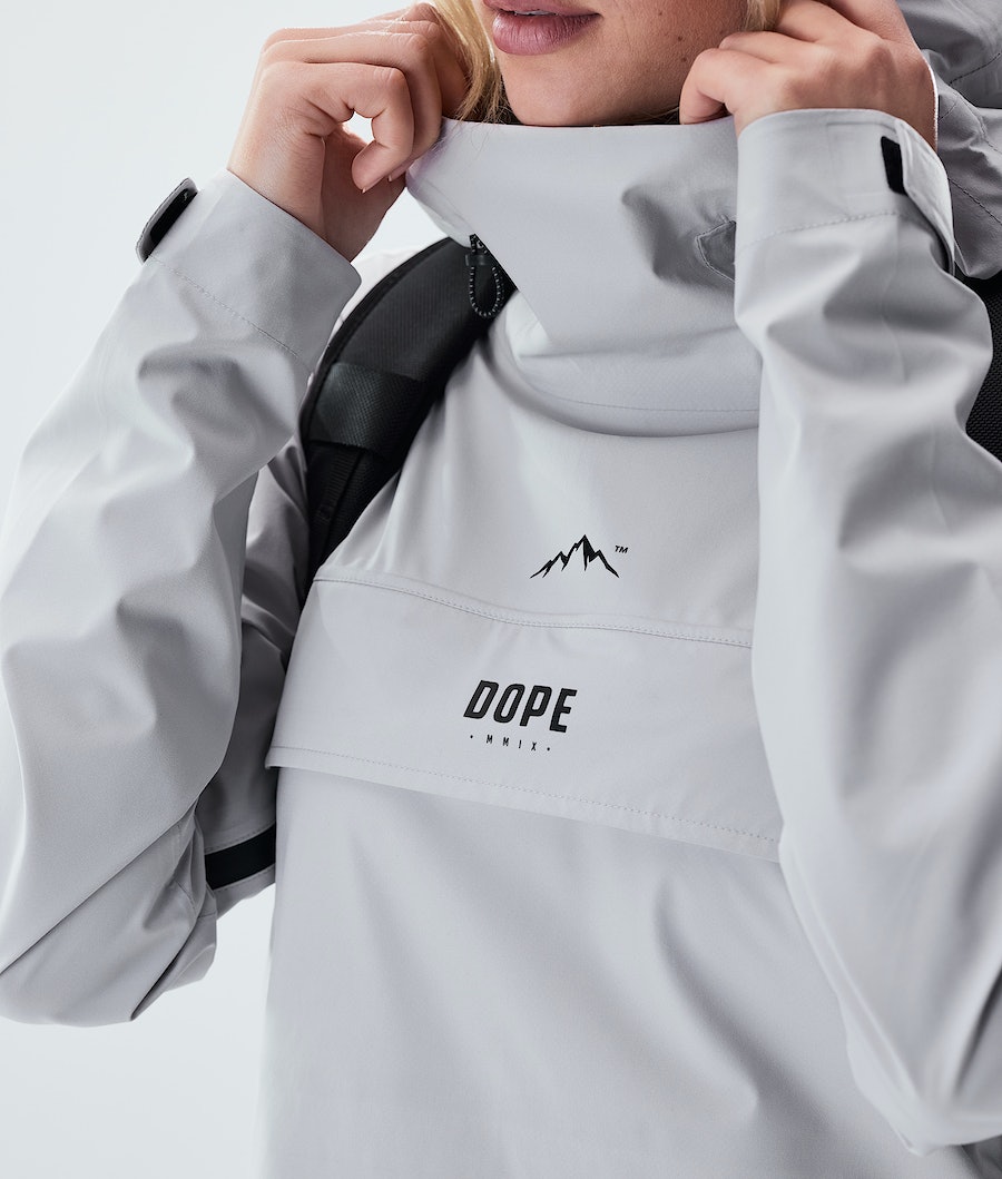 Dope Drizzard W Regenjacke Damen Hellgrau | 105-RSZNLD