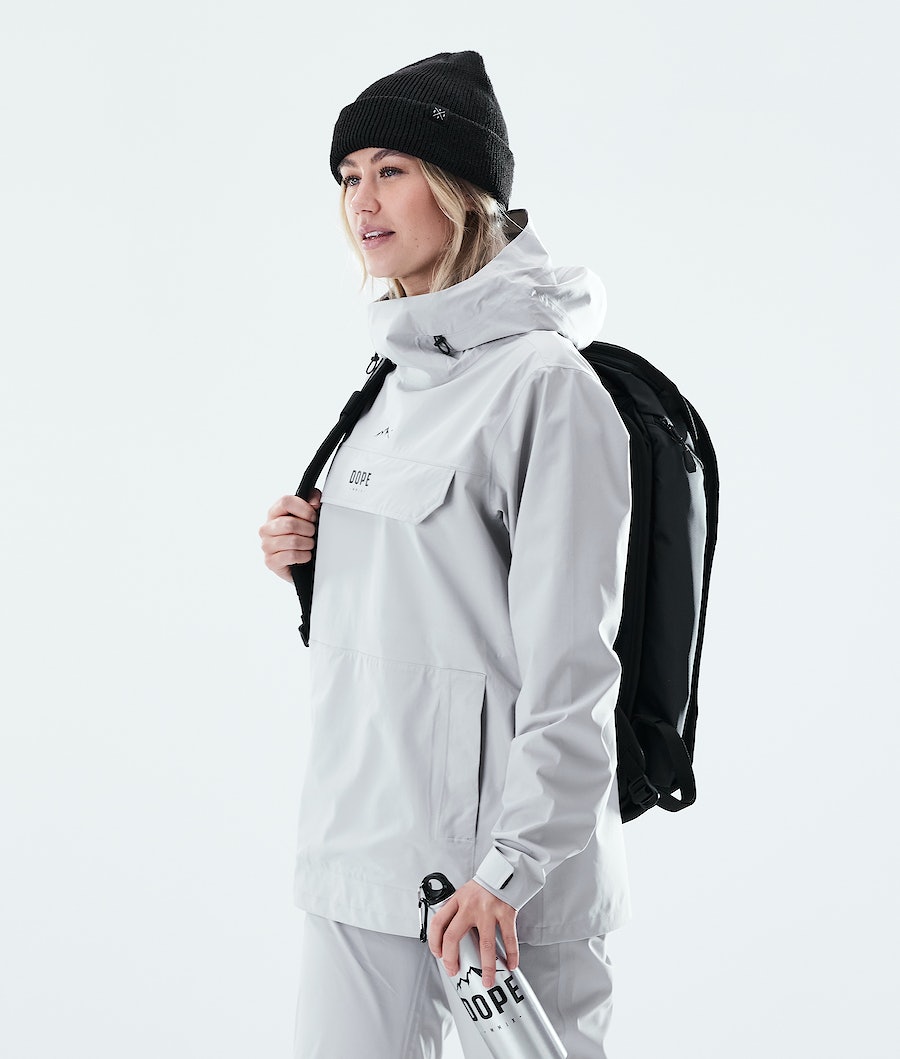 Dope Drizzard W Regenjacke Damen Hellgrau | 105-RSZNLD