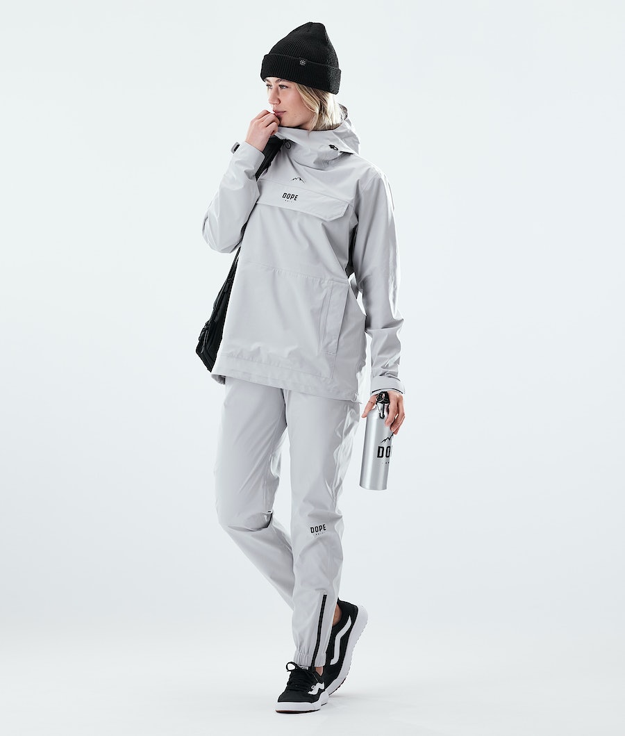 Dope Drizzard W Regenjacke Damen Hellgrau | 105-RSZNLD