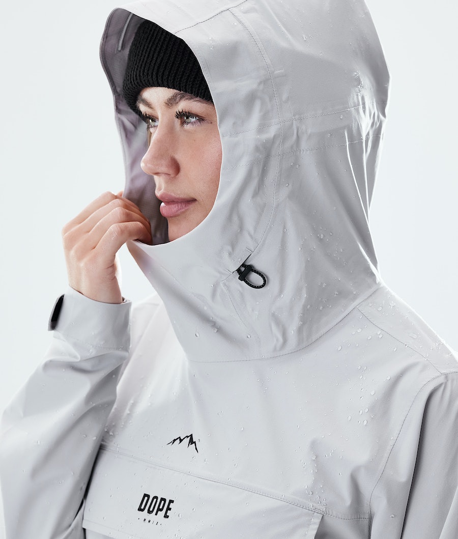 Dope Drizzard W Regenjacke Damen Hellgrau | 105-RSZNLD