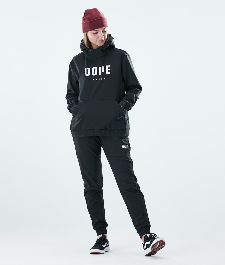 Dope Flight W PO Hoodie Damen Schwarz | 962-KHAJIP