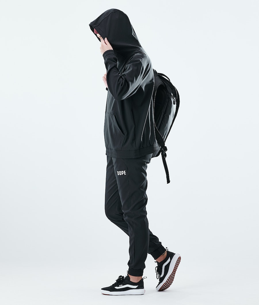 Dope Flight W PO Hoodie Damen Schwarz | 962-KHAJIP