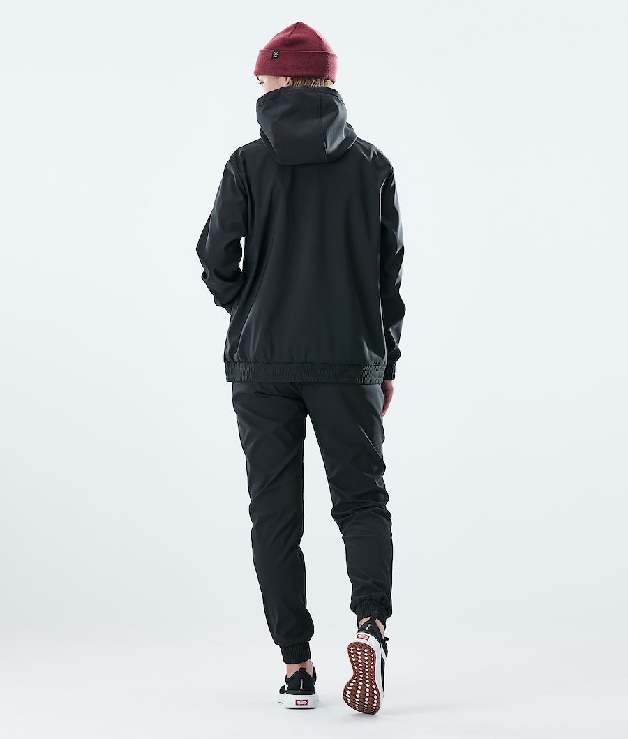 Dope Flight W PO Hoodie Damen Schwarz | 962-KHAJIP