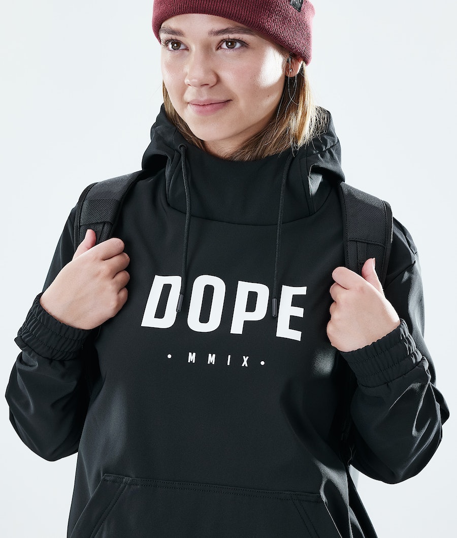 Dope Flight W PO Hoodie Damen Schwarz | 962-KHAJIP
