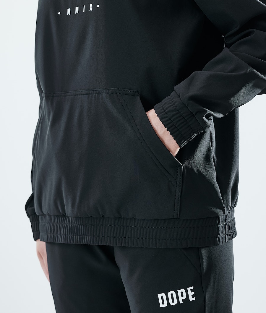 Dope Flight W PO Hoodie Damen Schwarz | 962-KHAJIP
