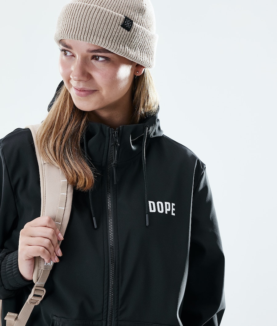 Dope Flight W Zip Hoodie Damen Schwarz | 802-EKJFMG