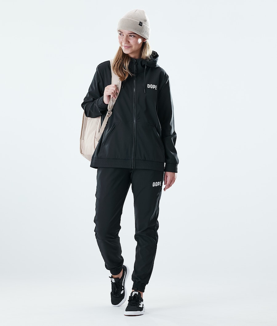 Dope Flight W Zip Hoodie Damen Schwarz | 802-EKJFMG