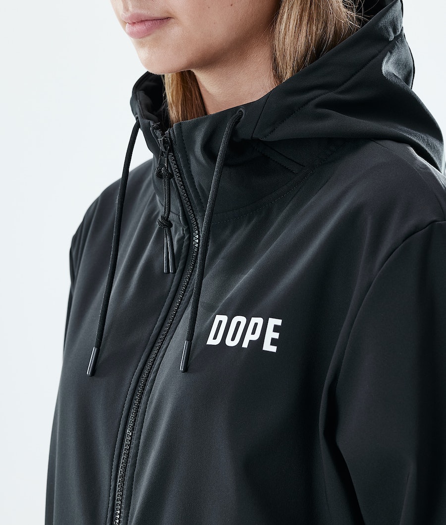 Dope Flight W Zip Hoodie Damen Schwarz | 802-EKJFMG