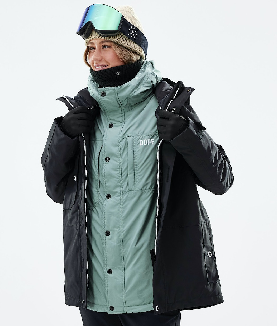 Dope Insulated W Snowboardjacke Damen Grün | 749-GAZKQE