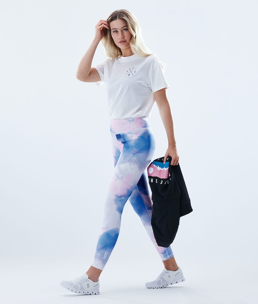 Dope Lofty Leggings Damen Blau Rosa | 802-HIUTVD