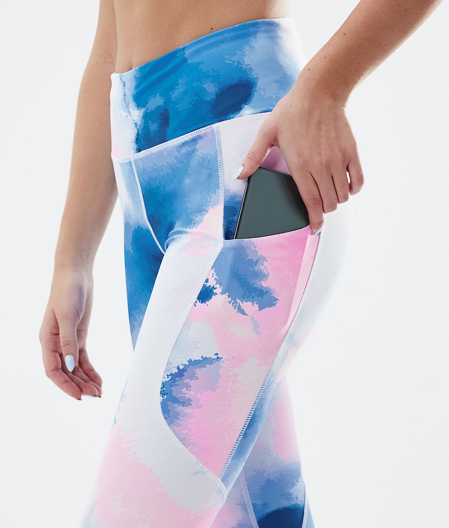 Dope Lofty Tech Leggings Damen Blau Rosa | 751-FGSEUH
