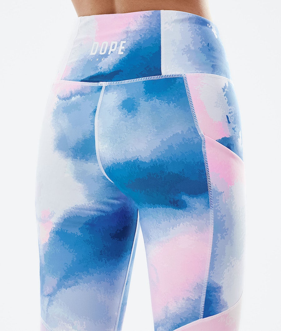Dope Lofty Tech Leggings Damen Blau Rosa | 751-FGSEUH