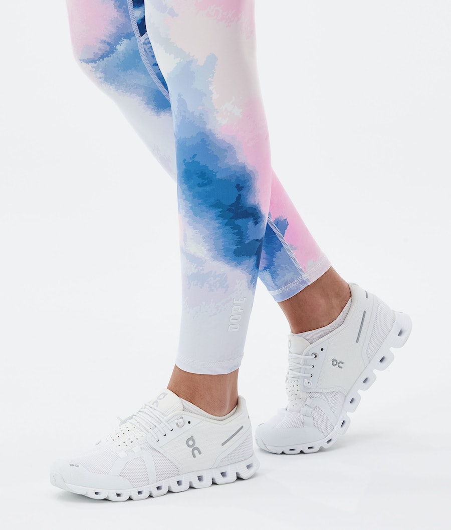 Dope Lofty Tech Leggings Damen Blau Rosa | 751-FGSEUH