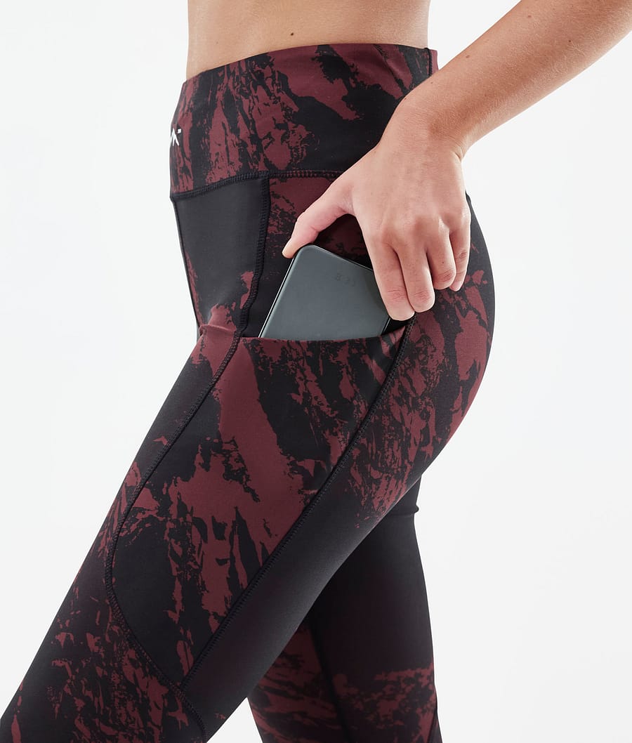 Dope Lofty Tech Leggings Damen Bordeaux | 518-IPYXNZ