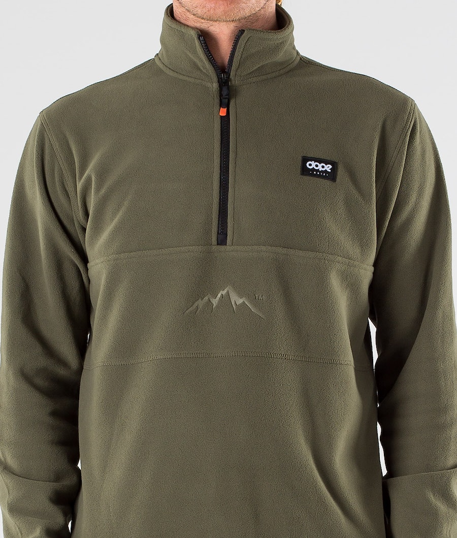 Dope Loyd Fleecepullover Herren Olivgrün Grün | 760-GYHSNA