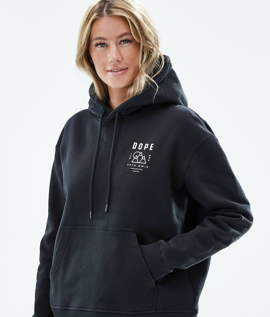 Dope Ozed W Hoodie Damen Schwarz | 592-YJSVXM