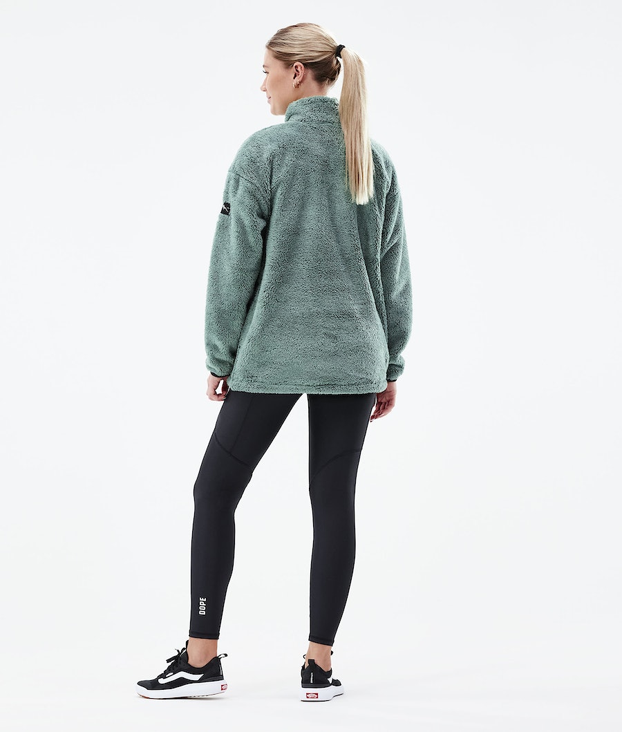 Dope Pile W Fleecepullover Damen Grün | 615-IAYQJF