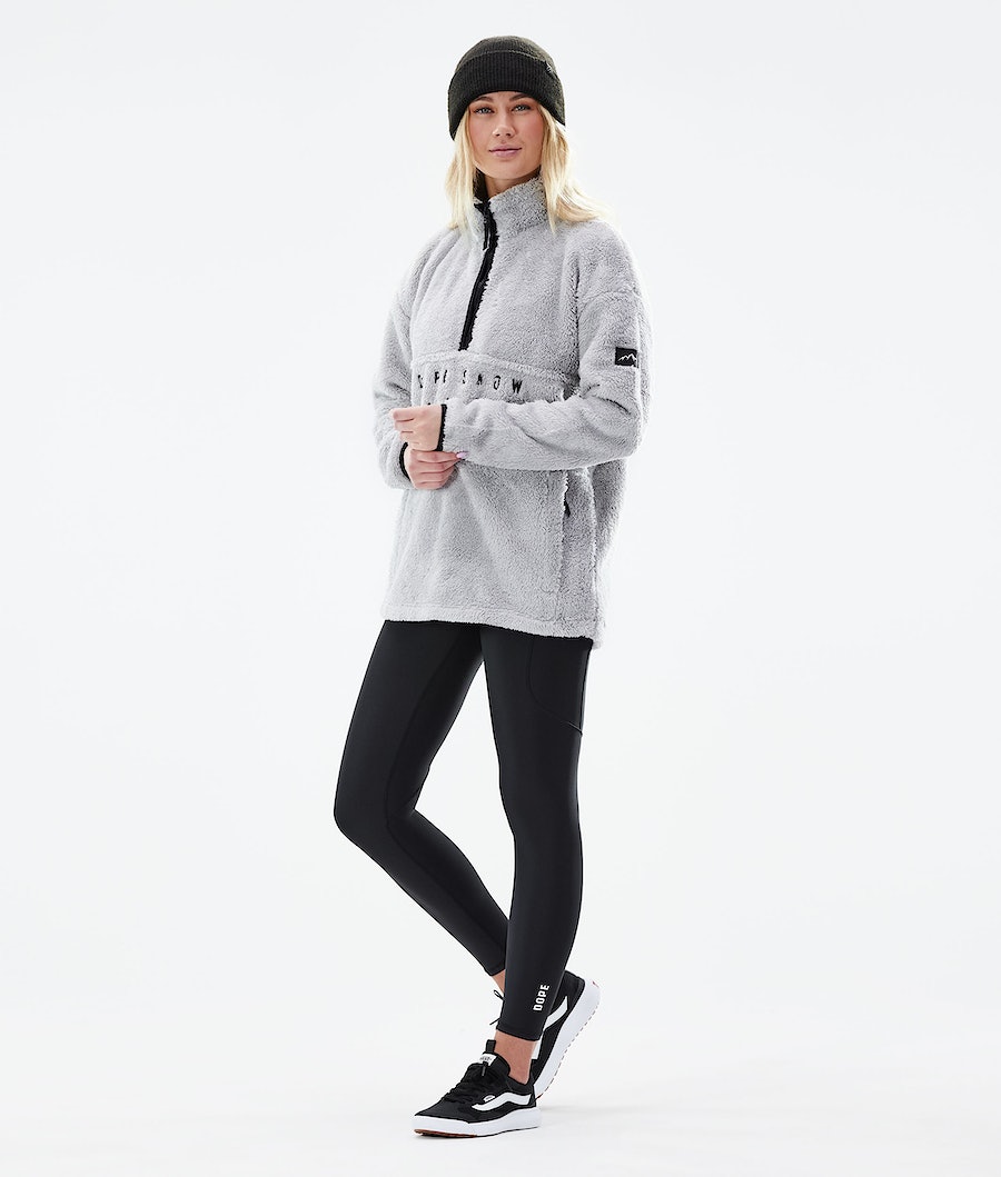 Dope Pile W Fleecepullover Damen Hellgrau | 240-HMTXCS