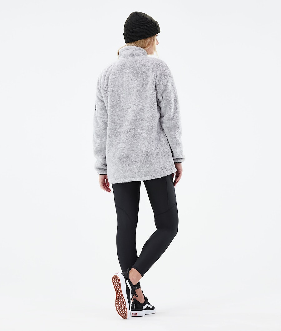 Dope Pile W Fleecepullover Damen Hellgrau | 240-HMTXCS