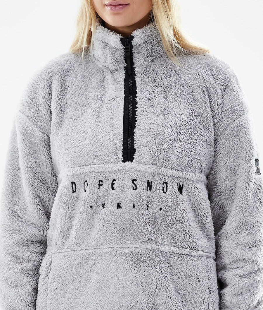 Dope Pile W Fleecepullover Damen Hellgrau | 240-HMTXCS