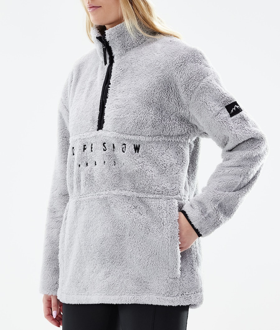 Dope Pile W Fleecepullover Damen Hellgrau | 240-HMTXCS