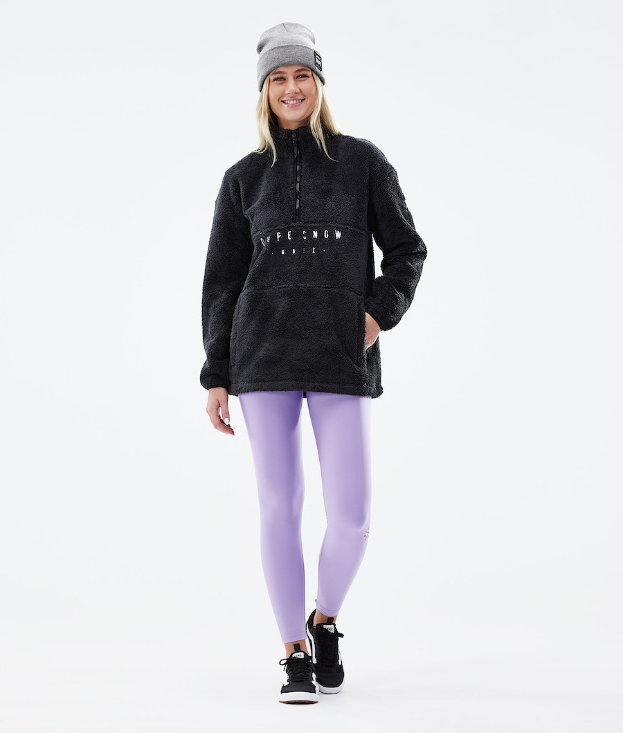 Dope Pile W Fleecepullover Damen Schwarz | 549-AOCSQF
