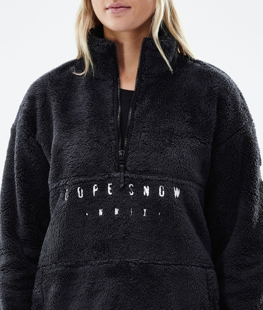 Dope Pile W Fleecepullover Damen Schwarz | 549-AOCSQF