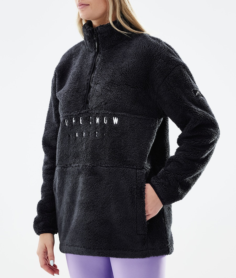 Dope Pile W Fleecepullover Damen Schwarz | 549-AOCSQF