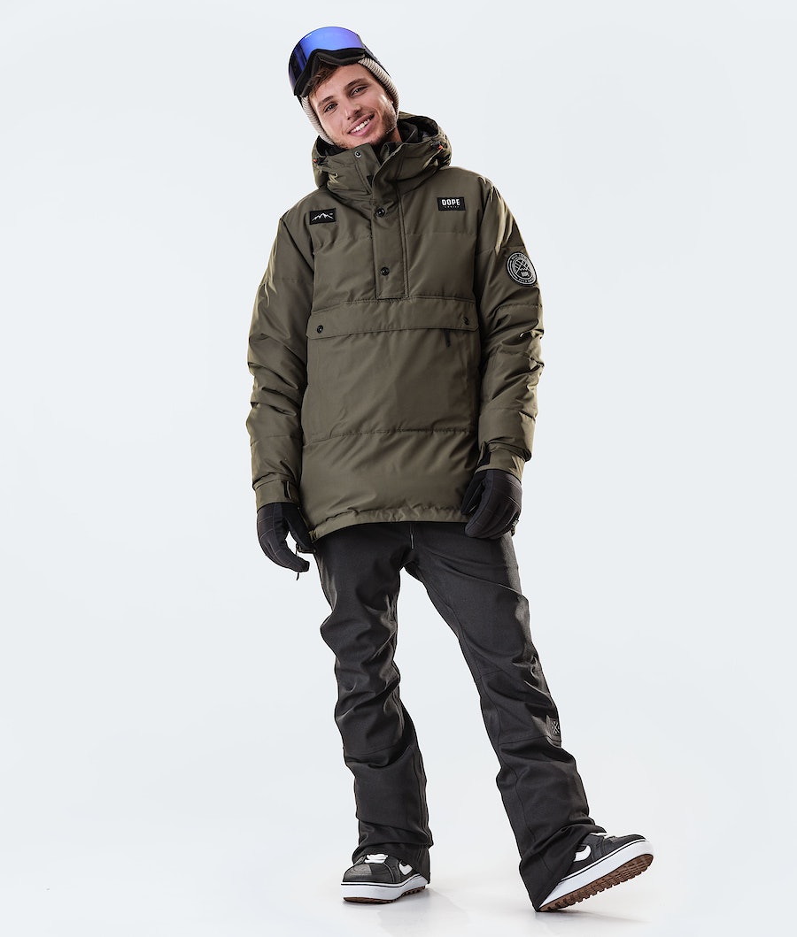 Dope Puffer 2020 Snowboardjacke Herren Olivgrün Grün | 198-WYIEJV