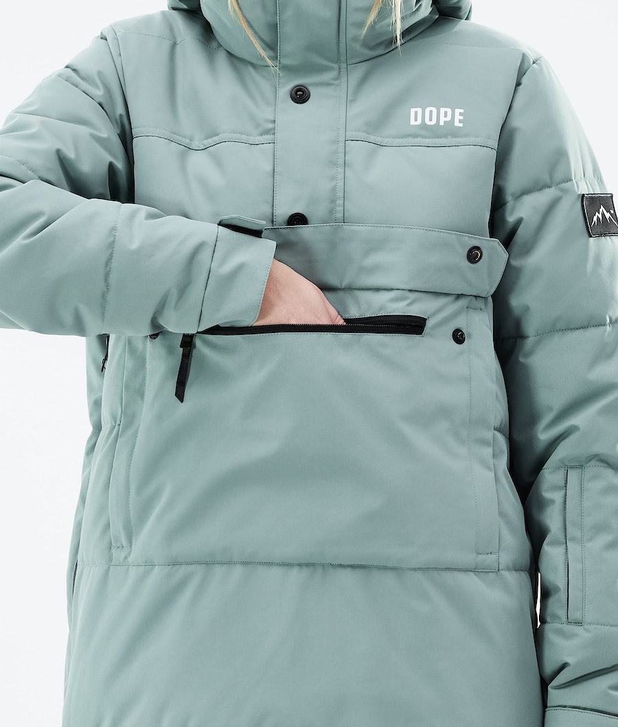 Dope Puffer W 2021 Snowboardjacke Damen Grün | 054-QUXLFW