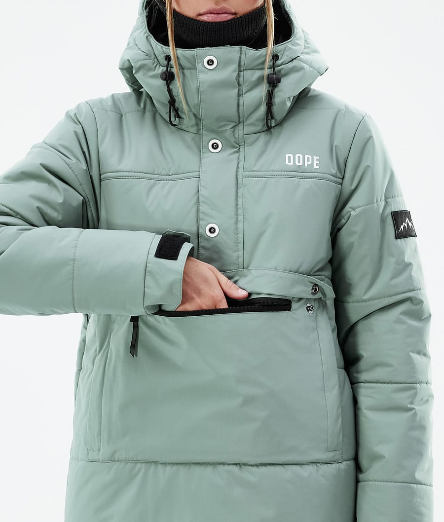 Dope Puffer W Snowboardjacke Damen Grün | 418-NSWOZG